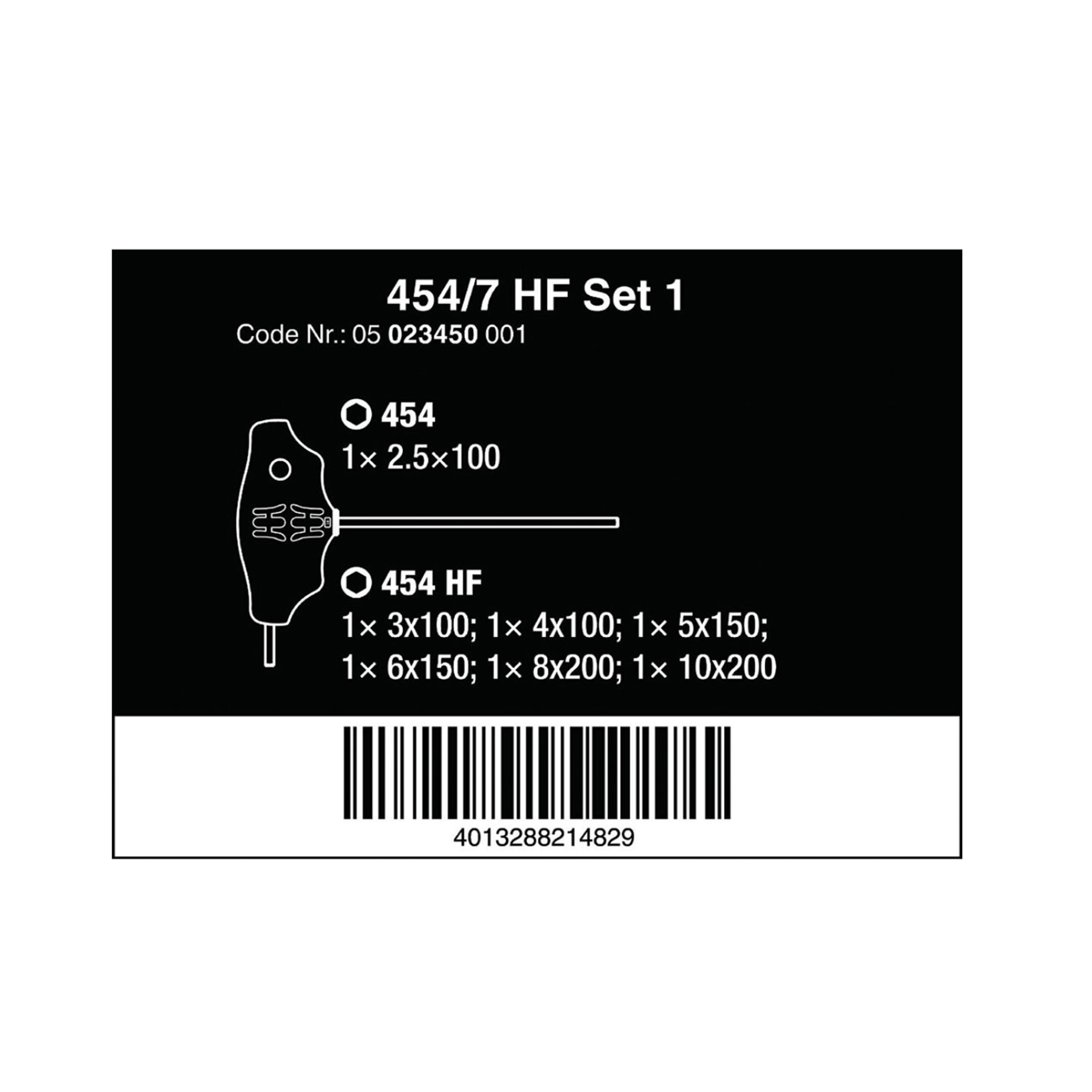 Wera Tools | 454/7 HF Screwdriver Set T - Handle Screwdrivers Hex - Plus - Evari